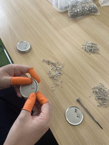 作業をしている様子